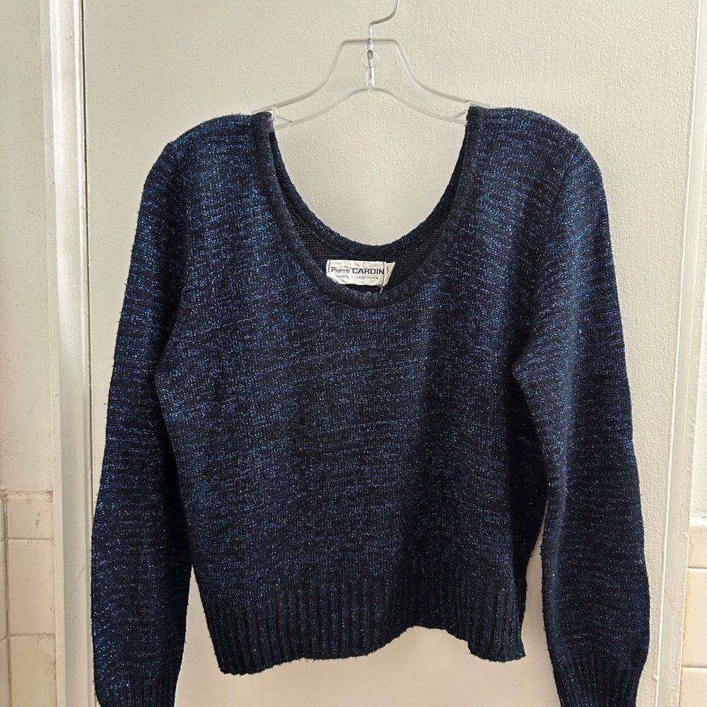 Pierre Cardin Women's Deep Blue Scoop Neck Sweater
